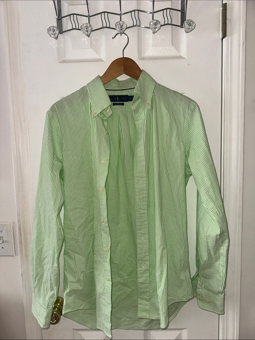 Polo by Ralph Lauren Green Striped Casual Button Down Shirt